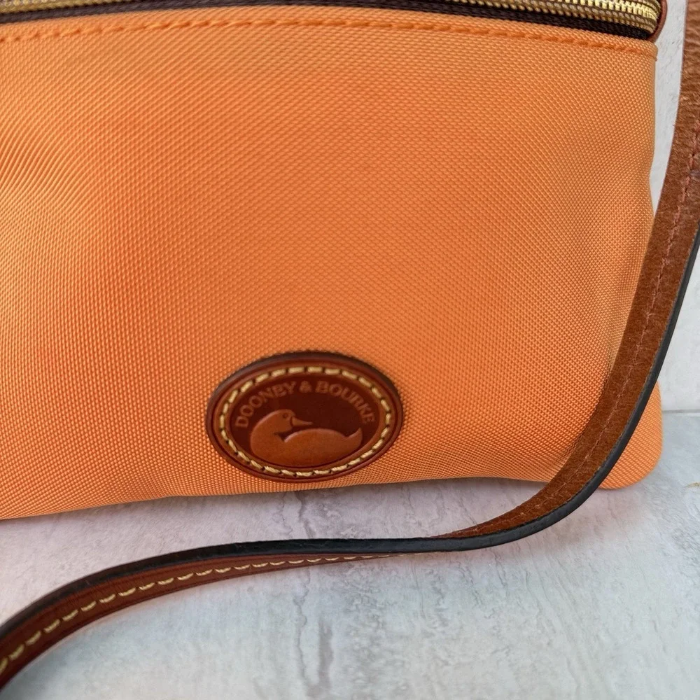Dooney & Bourke Nylon Orange  North South Triple Zip Crossbody #7626